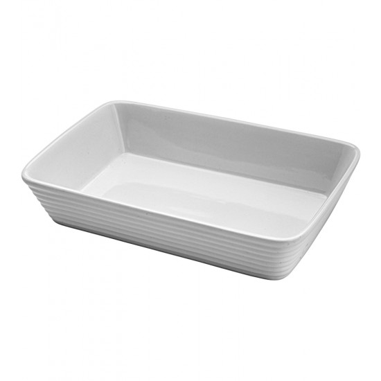 Refratário 21,1x15,7x5cm Linea Branco de Porcelana